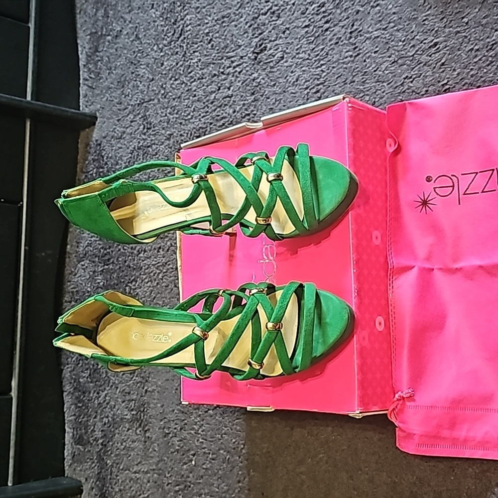 Green sandals